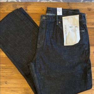 Banana Republic dark denim straight jean 38x34 NWT